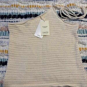 Mango Cream Crochet Top